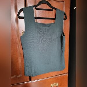 Kate Hill Stretch Dark Green Cami Tank Top EUC XL